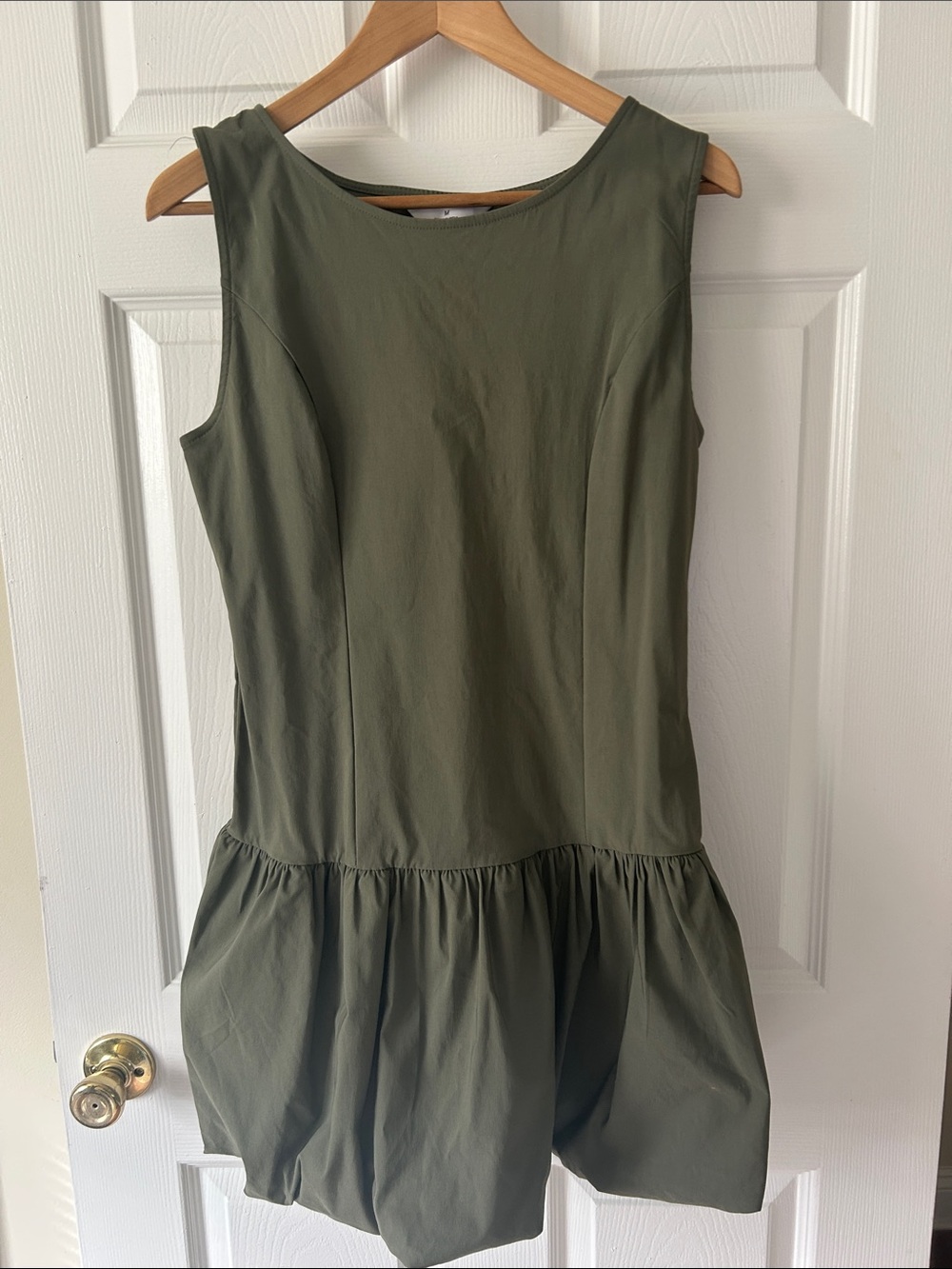 Primark Olive Green Sleeveless Drop-Waist Dress